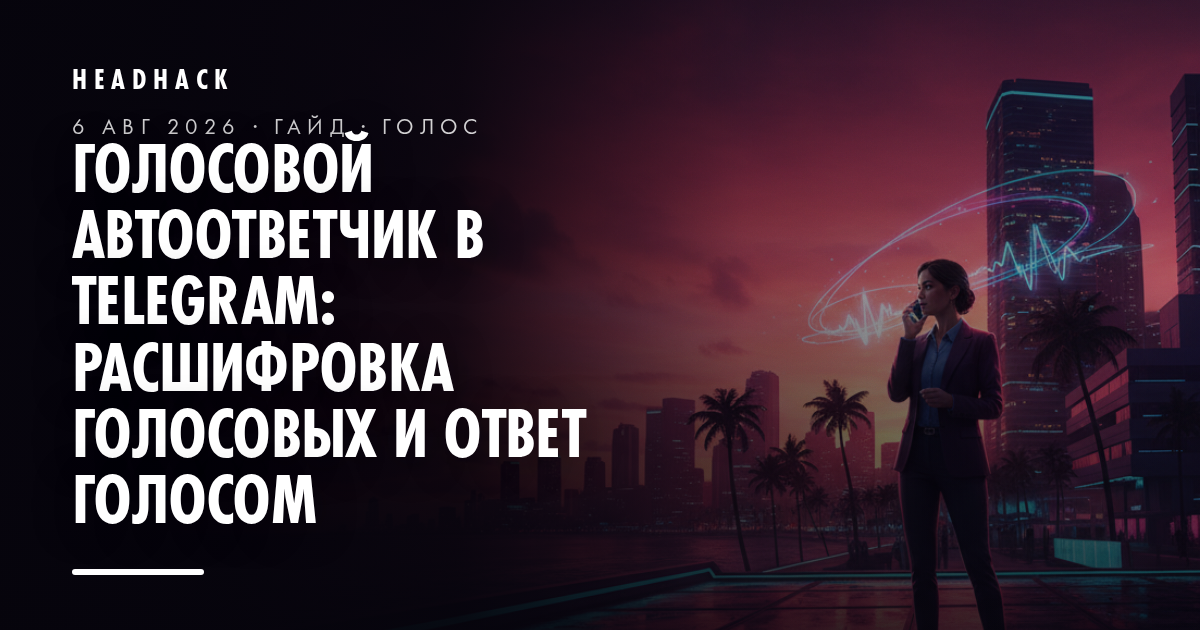 Голосовой автоответчик в Telegram: расшифровка голосовых и ответ голосом