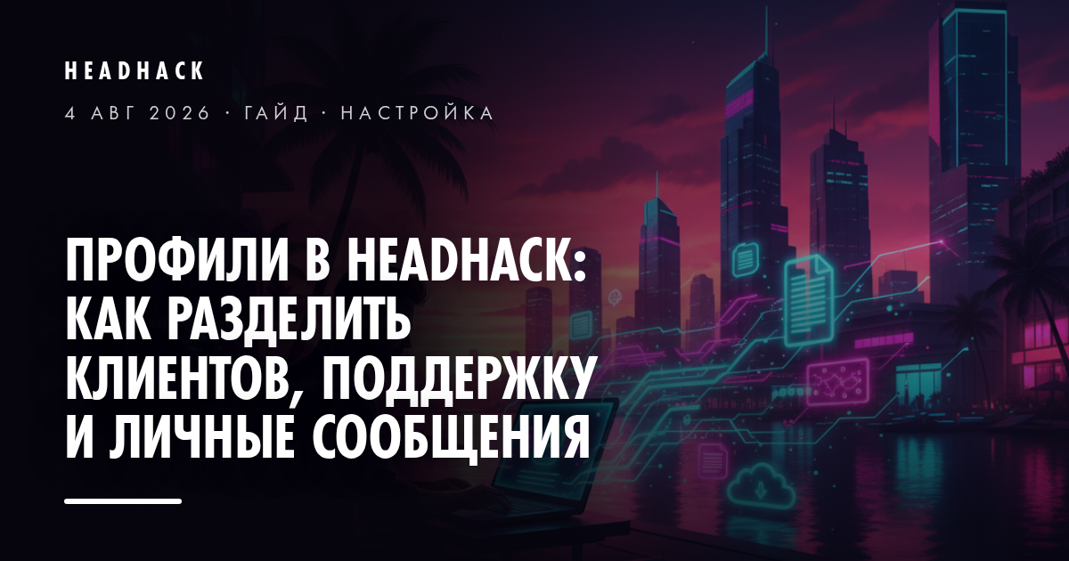 Профили в HeadHack: как разделить клиентов, поддержку и личные сообщения