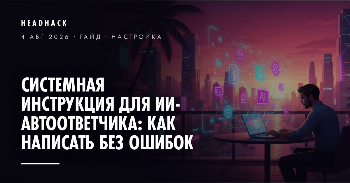 Системная инструкция для ИИ-автоответчика: как написать без ошибок
