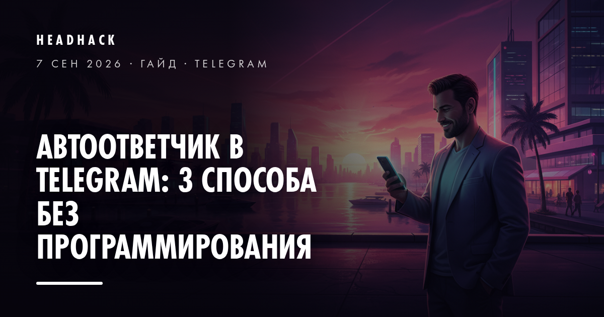 Как подключить ИИ-автоответчик в Telegram: два пути без кода