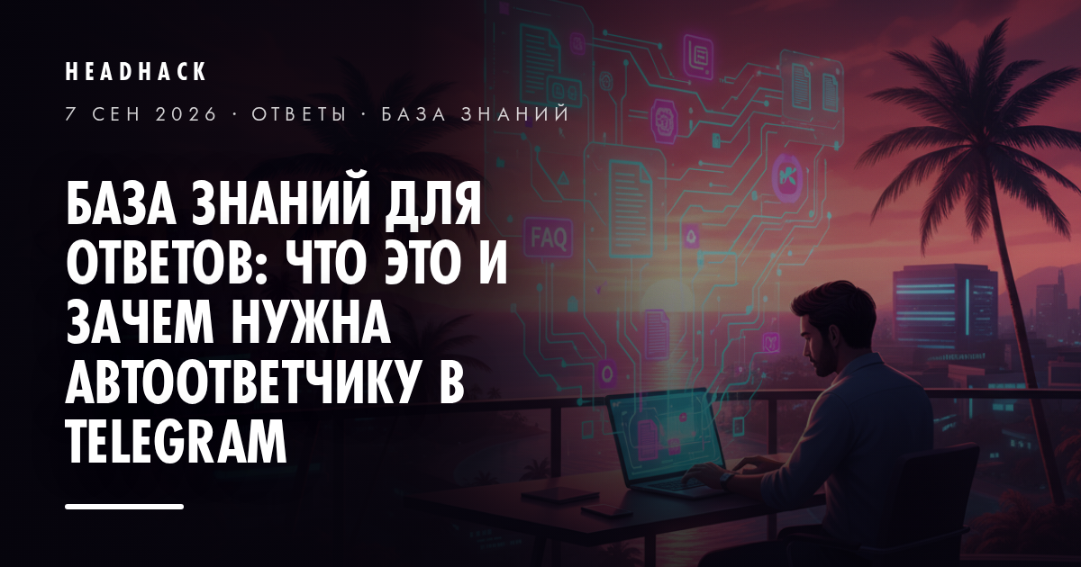 База знаний для ответов: что это и зачем нужна автоответчику в Telegram