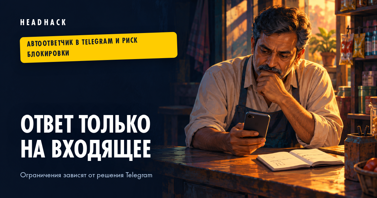 Чат-бот для Telegram: банят ли аккаунты за автоответчик