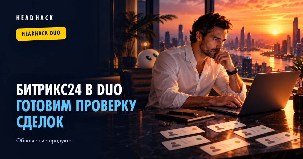 Битрикс24 в HeadHack Duo: готовим проверку сделок