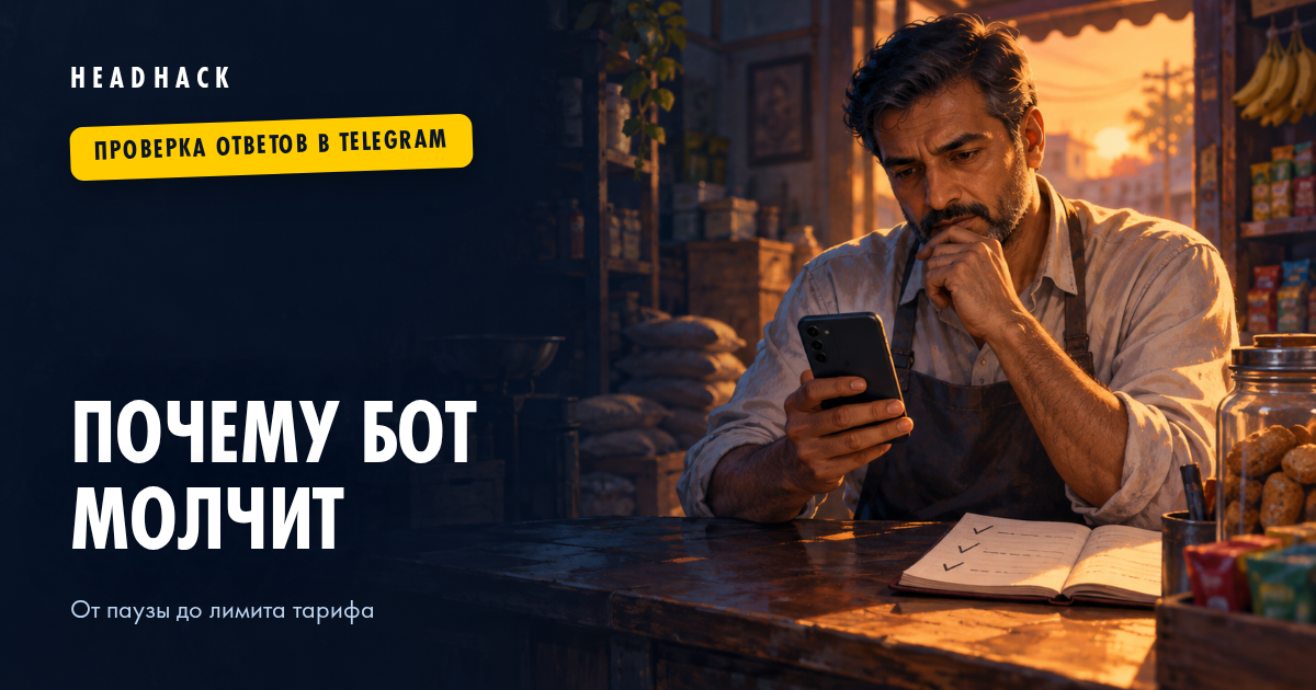 Бот в Telegram ничего не отвечает: что проверить