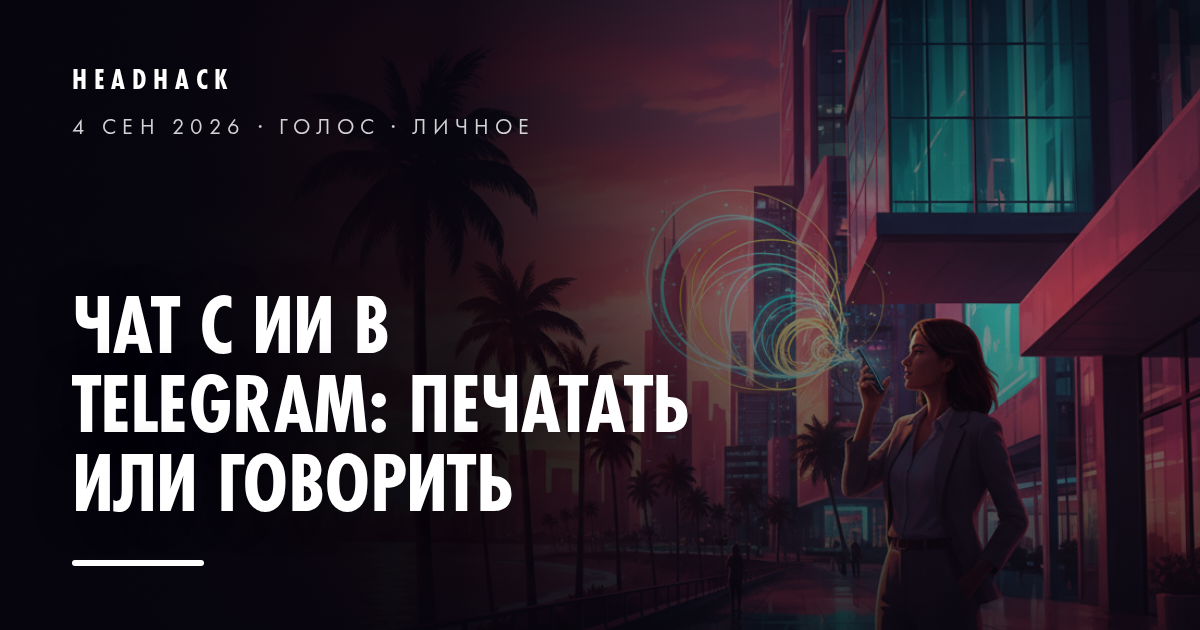 Чат с ИИ в Telegram: печатать или говорить