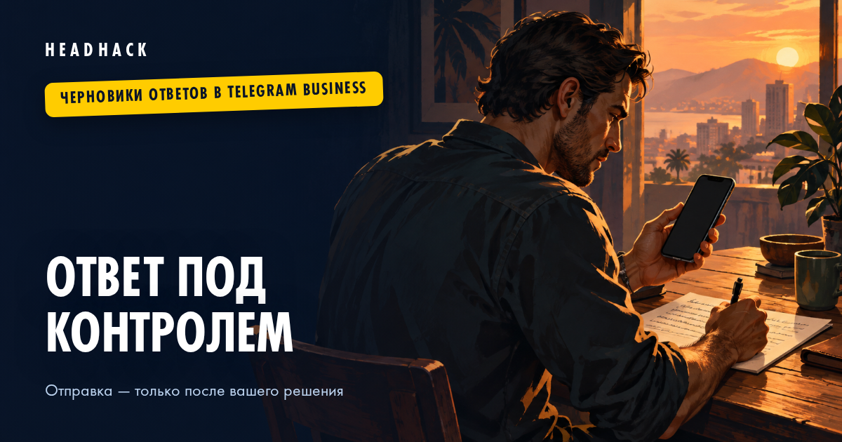 Черновики ответов в Telegram Business: как помощник готовит текст, прежде чем его увидит клиент