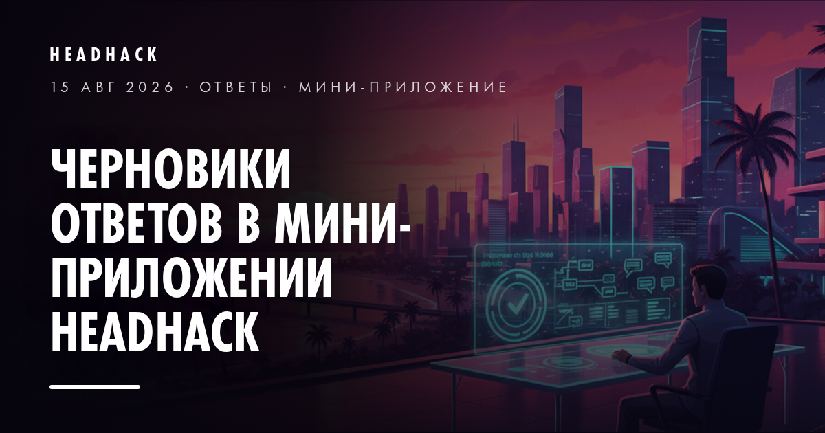 Черновики ответов в мини-приложении HeadHack