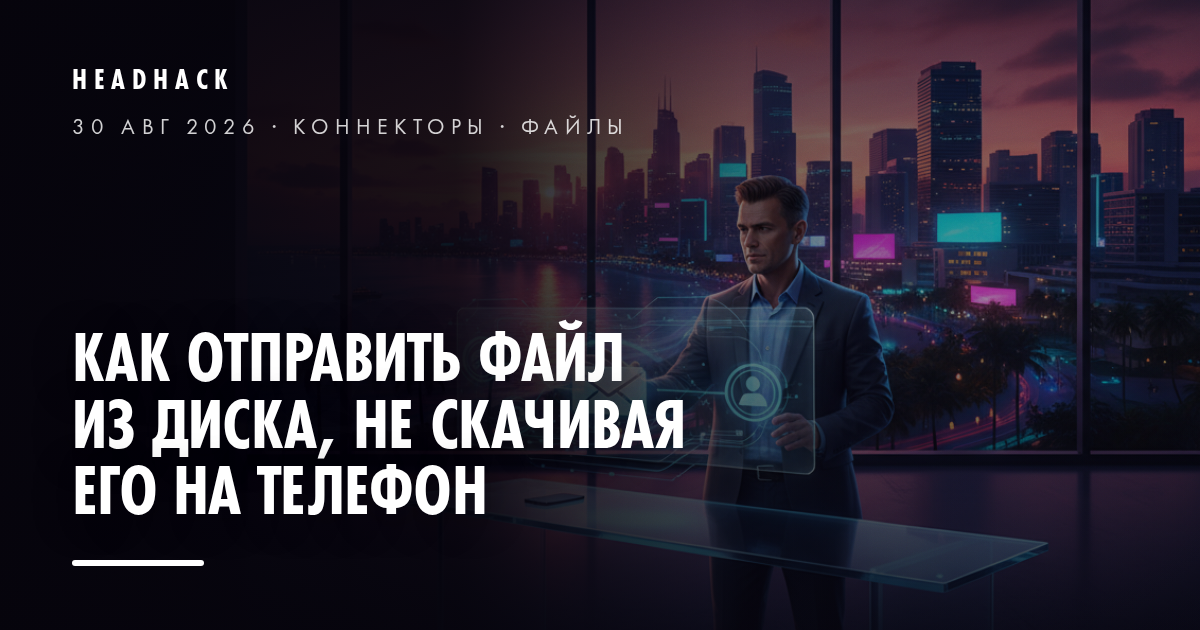 Как отправить файл из Диска, не скачивая его на телефон