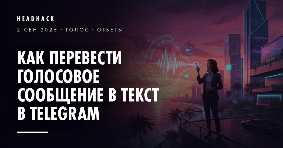 Как перевести голосовое сообщение в текст в Telegram
