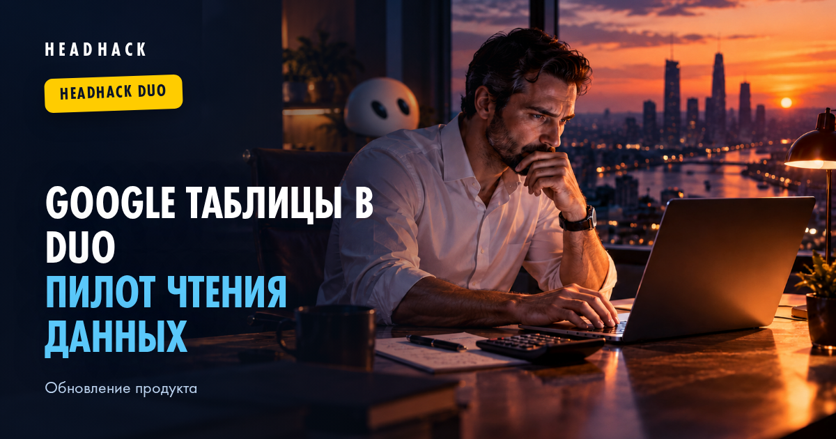 Google Таблицы в HeadHack Duo: пилот чтения данных