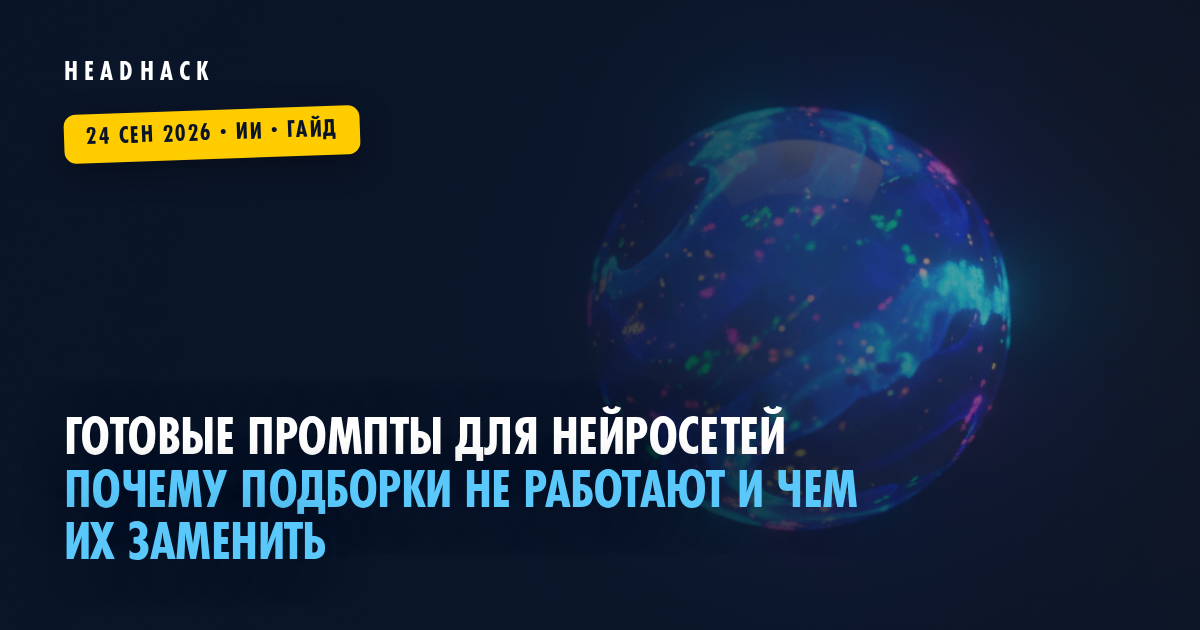 Готовые промпты для нейросетей: почему подборки не работают и чем их заменить