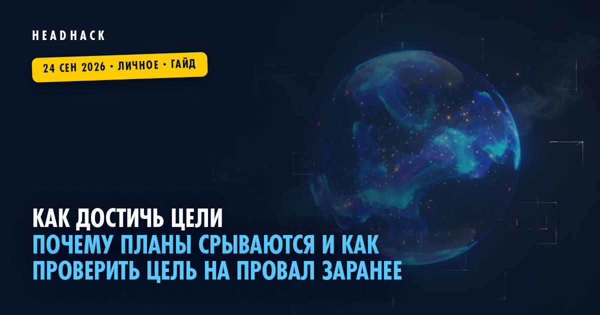 Как достичь цели: почему планы срываются и как проверить цель на провал заранее