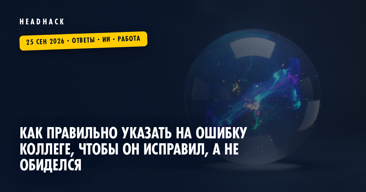 Как правильно указать на ошибку коллеге, чтобы он исправил, а не обиделся
