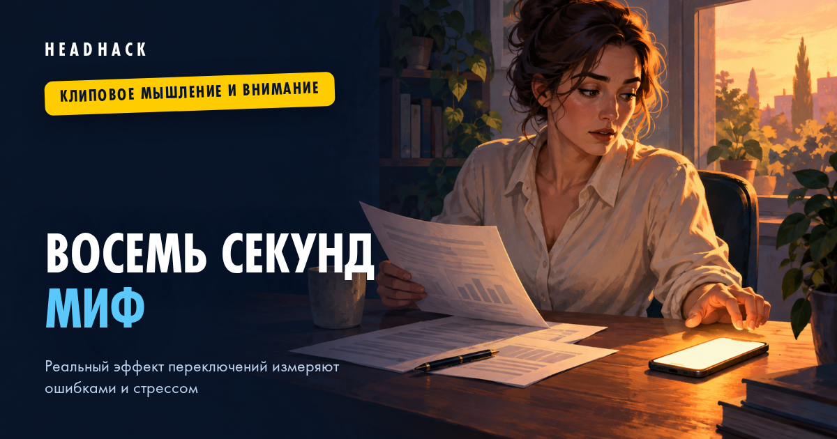 Клиповое мышление: правда ли, что внимание человека длится всего восемь секунд