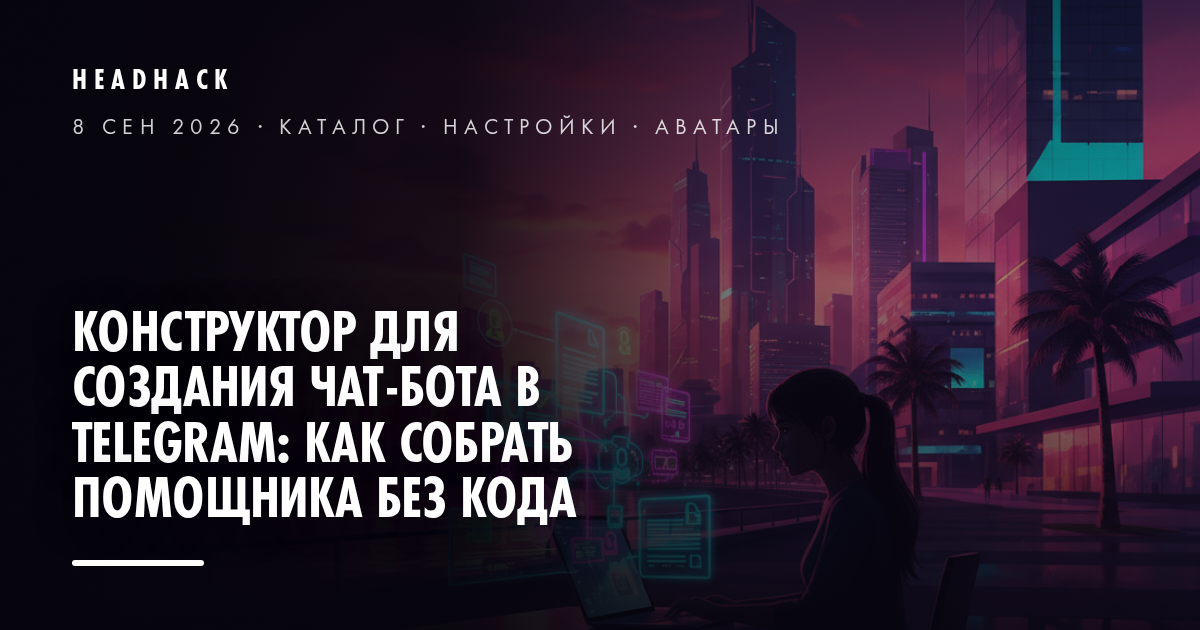 Конструктор для создания чат-бота в Telegram: как собрать помощника без кода