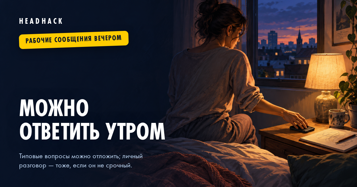 Нужно ли отвечать на рабочие сообщения вечером, чтобы не выгореть