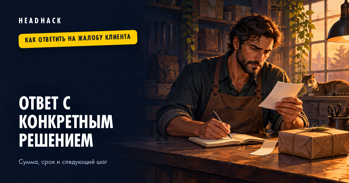 Ответ на жалобу клиента: как подготовить его в HeadHack