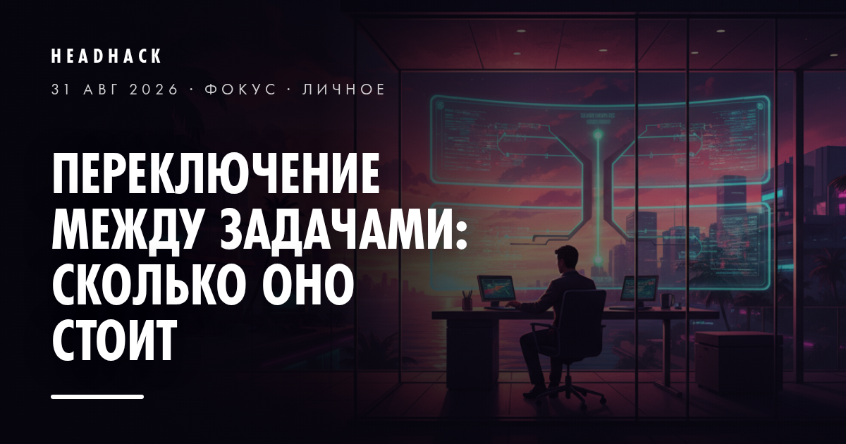Переключение между задачами: сколько оно стоит