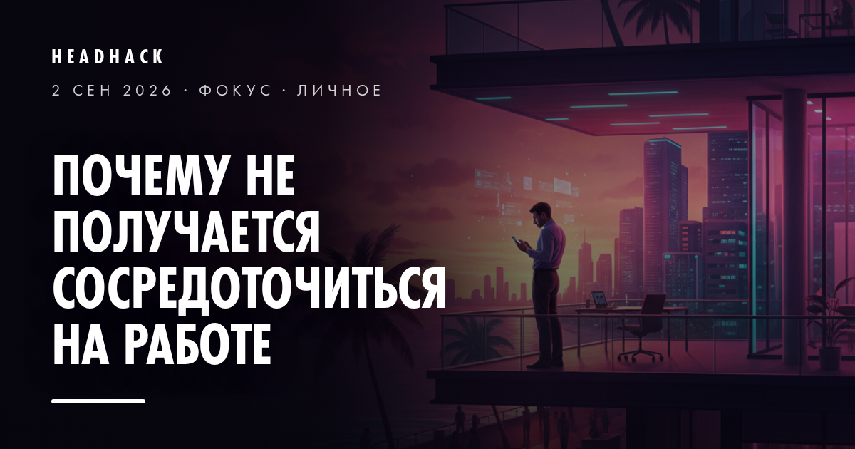 Почему не получается сосредоточиться на работе