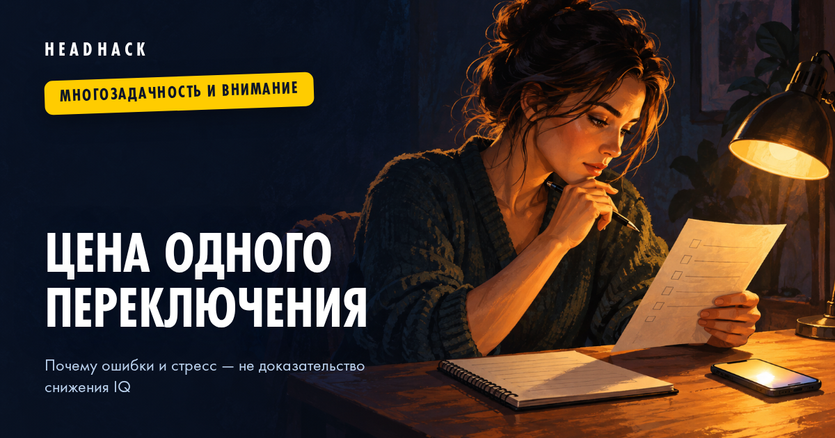 Рассеянное внимание: правда ли, что многозадачность снижает интеллект