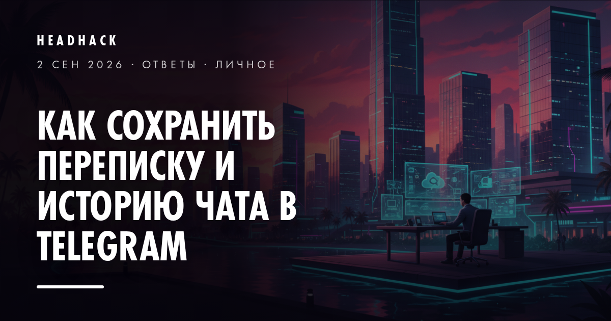 Как сохранить переписку и историю чата в Telegram