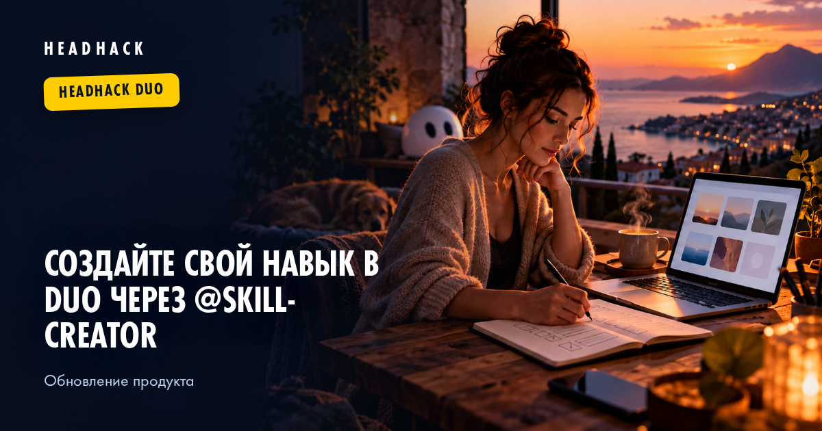 Создайте свой навык в HeadHack Duo через @skill-creator