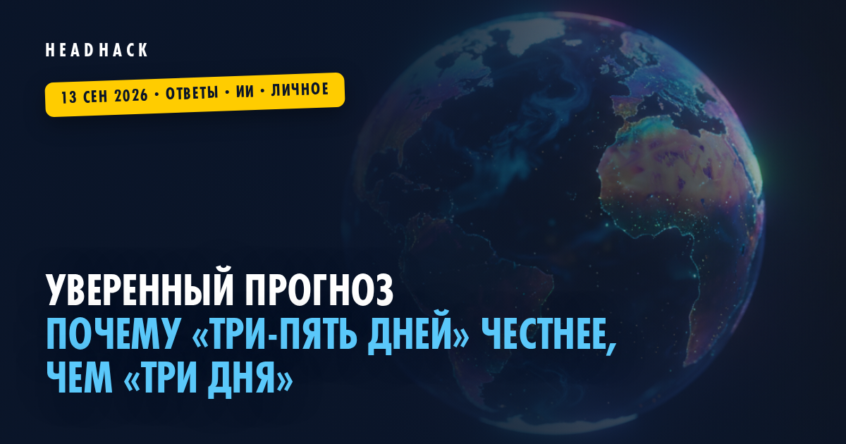 Уверенный прогноз: почему «три-пять дней» честнее, чем «три дня»